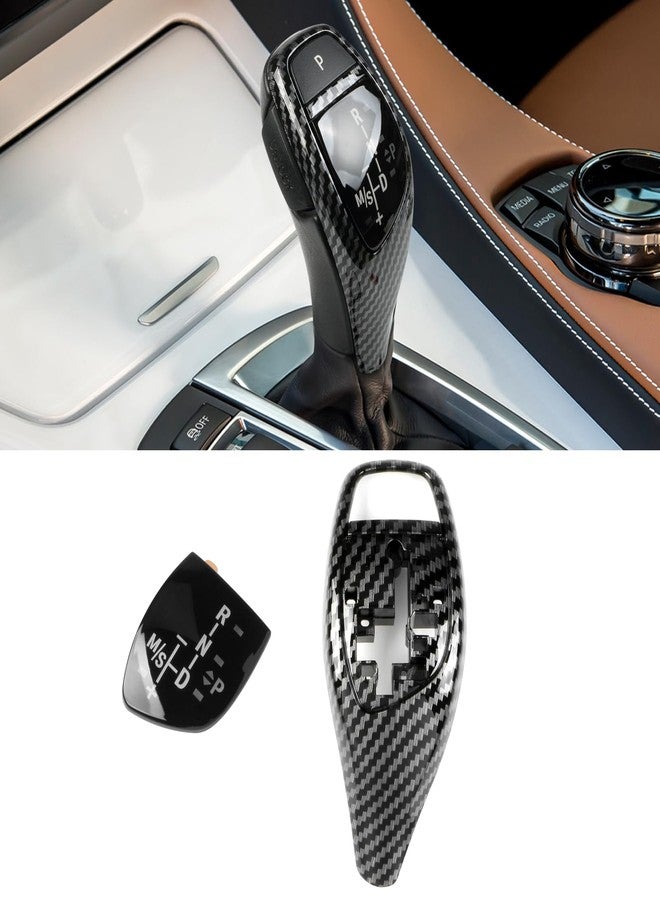 Jaronx Compatible with BMW Gear Shift Knob Cover Trim Replacement for 1'F20 F21/2'F22/3'F30 F31 F34/4'F32 F33/5'F10 F11/6'F06 F12 F13, Gear Shift Knob Panel Sticker for BMW 1 2 3 4 5 6 Series(Sport) - Image 1