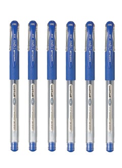 Uniball 6-Piece Signo DX Gel Pen Blue Ink  - Image 1