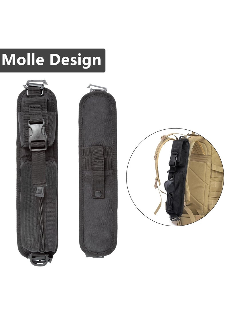 Excefore 2 Pack Backpack Shoulder Strap, Molle Accessory Pouch, Molle EDC Waist Pouch,Tactical Compact EDC Pouch Additional Backpack Strap, Suitable for Hiking - Image 5