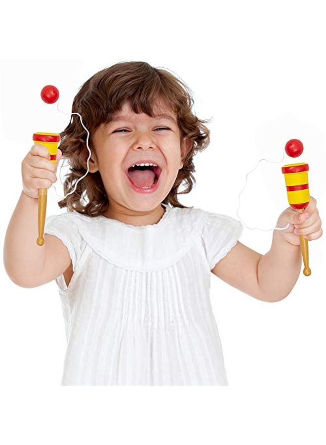 ArtCreativity مجموعة لعبة الكرة الخشبية 2 قطعة ألعاب صيد عتيقة للأطفال تصميم خشبي ألعاب داخلية وخارجية للحديقة والمنتزه والشاطئ أفضل فكرة هدية - Image 5