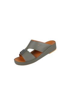 barjeel uno 008-3719 Barjeel Uno Mens Arabic Sandals BS 36 Dark Grey  - Image 1