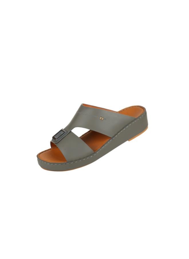 barjeel uno 008-3719 Barjeel Uno Mens Arabic Sandals BS 36 Dark Grey  - Image 1