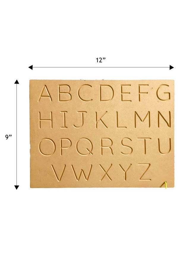 Wooden Tracing Board Pattern and Alphabet and Numbers and Uppercase and Lowercase Tracing Slate for Kids, Children Educational Wooden Letters for Toddler Preschool (Set of 8) 376