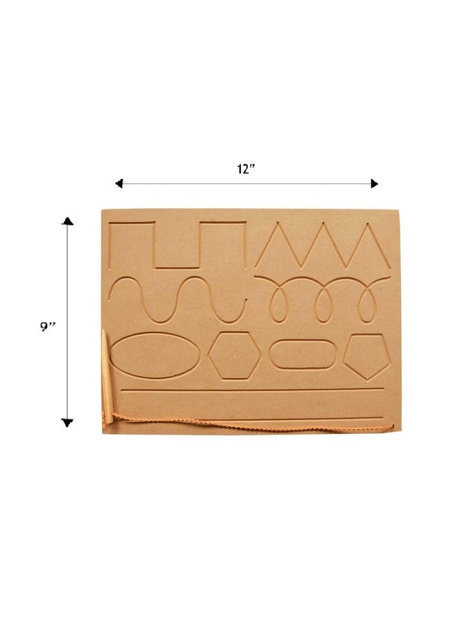Wooden Tracing Board Pattern and Alphabet and Numbers and Uppercase and Lowercase Tracing Slate for Kids, Children Educational Wooden Letters for Toddler Preschool (Set of 8) 376