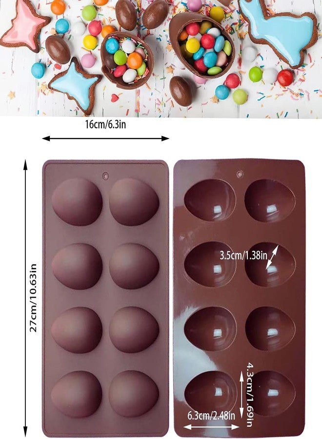 AUOCATTAIL 2 pcs Silicone Mold Easter Egg Shape Chocolate Desserts DIY Cake Baking Mould Tools Pastry Fondant Molds Soap Mold Accessories - Image 2
