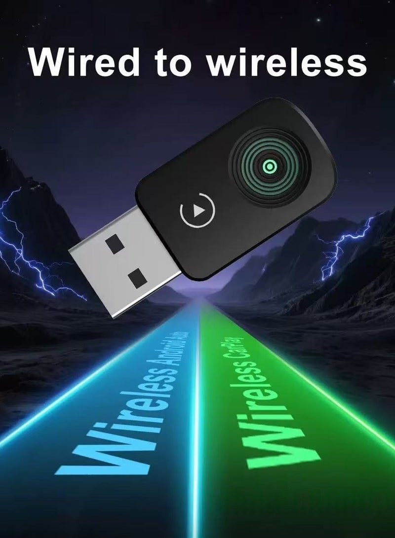 2 in 1 Wireless Carplay Auto Adapter Mini Box with Bluetooth 4.2G and WiFi2.4G+5G for Wired CarPlay/Auto Cars - Image 4
