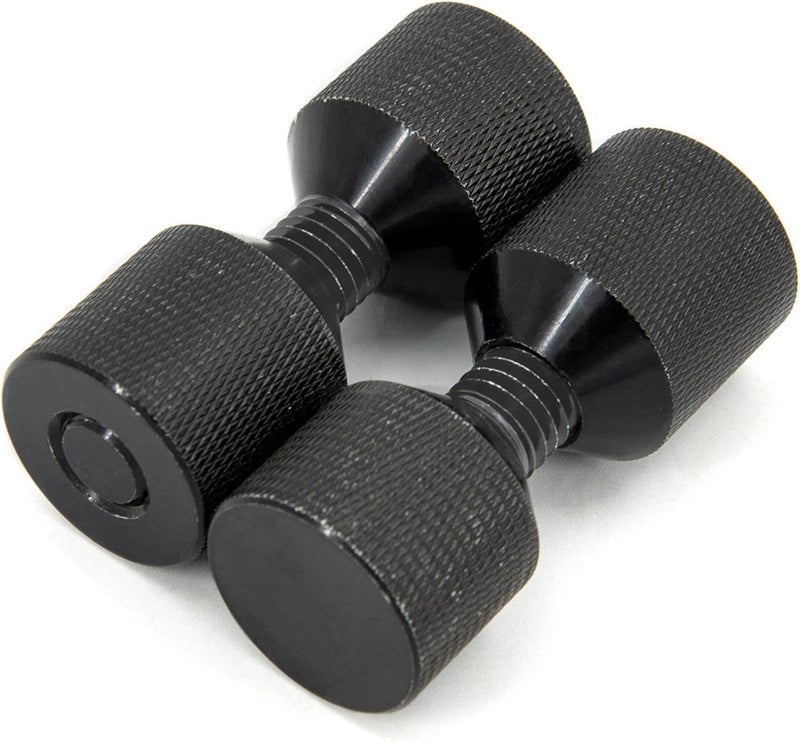 مجموعة دبابيس تحديد مواقع الألمنيوم (2 دبوس)، متعددة الوظائف، سهلة الاستخدام، لتحديد مواقع الأغشية، بثقوبين، باللون الأسود - Image 2