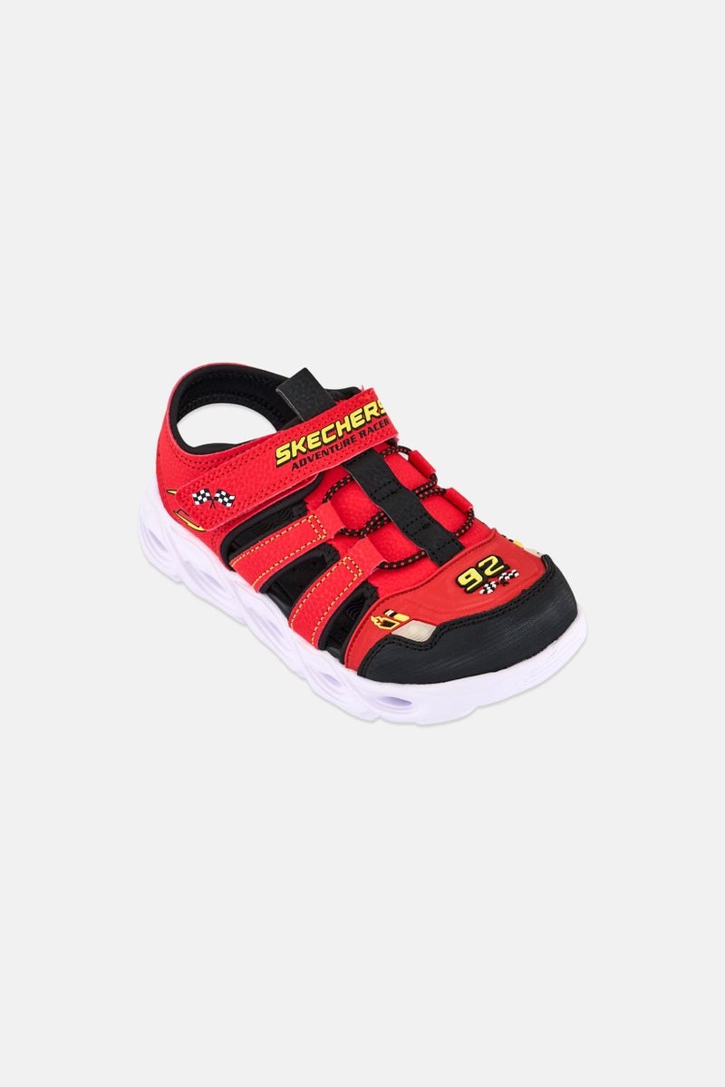 SKECHERS Kids Boy Thermo Splash Velcro Closure Sandals, Red - Image 1