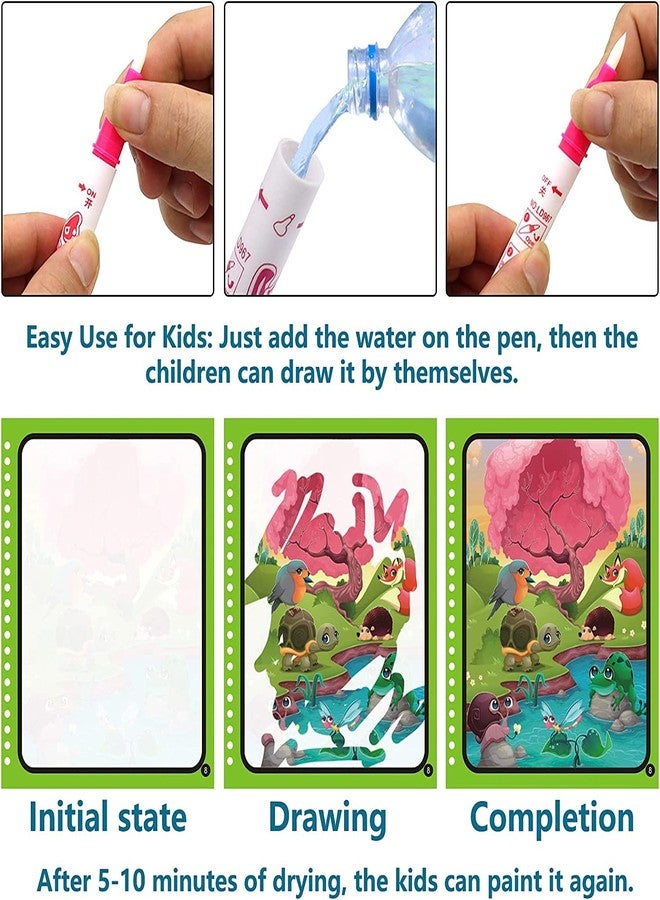 OCER Water Coloring Book for Toddler Mess Free Coloring Book-Books Reusable Coloring Book -Gift for Toddlers-Water Painting, Multicolor - Image 4