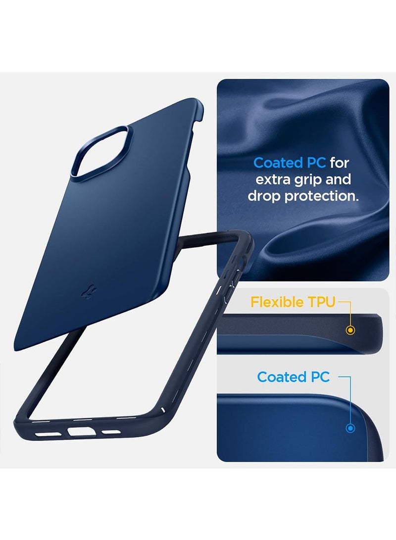 Spigen Thin Fit for iPhone 15 Plus Case Cover - Navy Blue - Image 4