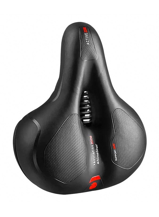 Trinx ActiveZone Ultra-Comfort Bike Saddle – Central Airflow, Memory Gel, Shock & Water Resistant - Image 1