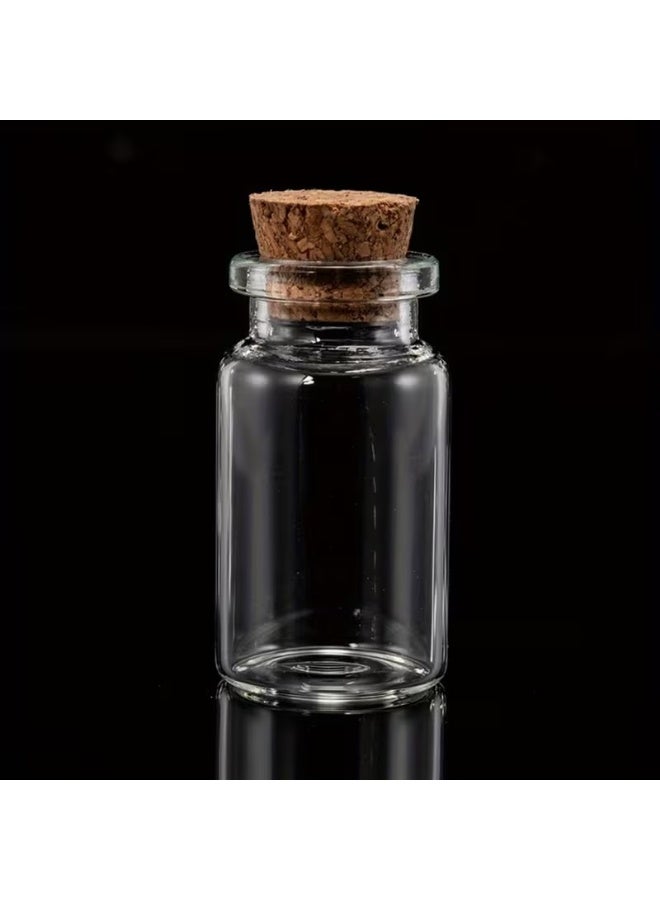 Goolsky  2ml Small Bottles Transparent Mini Glass Jars with Cork Stoppers Top - Message Weddings Wish Jewelry Pendant Charms Kit Party Favors - Pack of 24 - Image 3