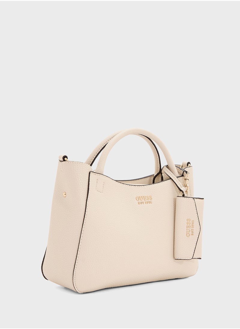 GUESS Brenton Small Girlfriend Satchel Bag  - Image 3