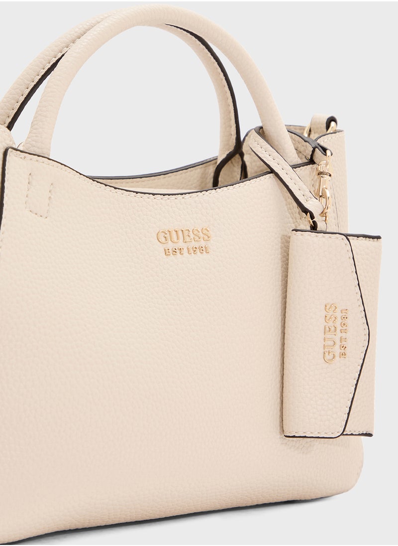 GUESS Brenton Small Girlfriend Satchel Bag  - Image 4
