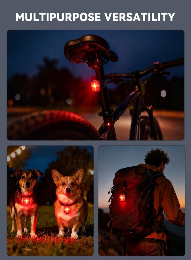ONVIAN Bike Tail Light 2 Pack, USB Rechargeable Bike Lights for Night Riding, Bright Bicycle Safety Rear Light, IP64 Waterproof, 5 Light Modes, Rear Bike Light for Adults Kids Road Mountain Cycling - Image 4