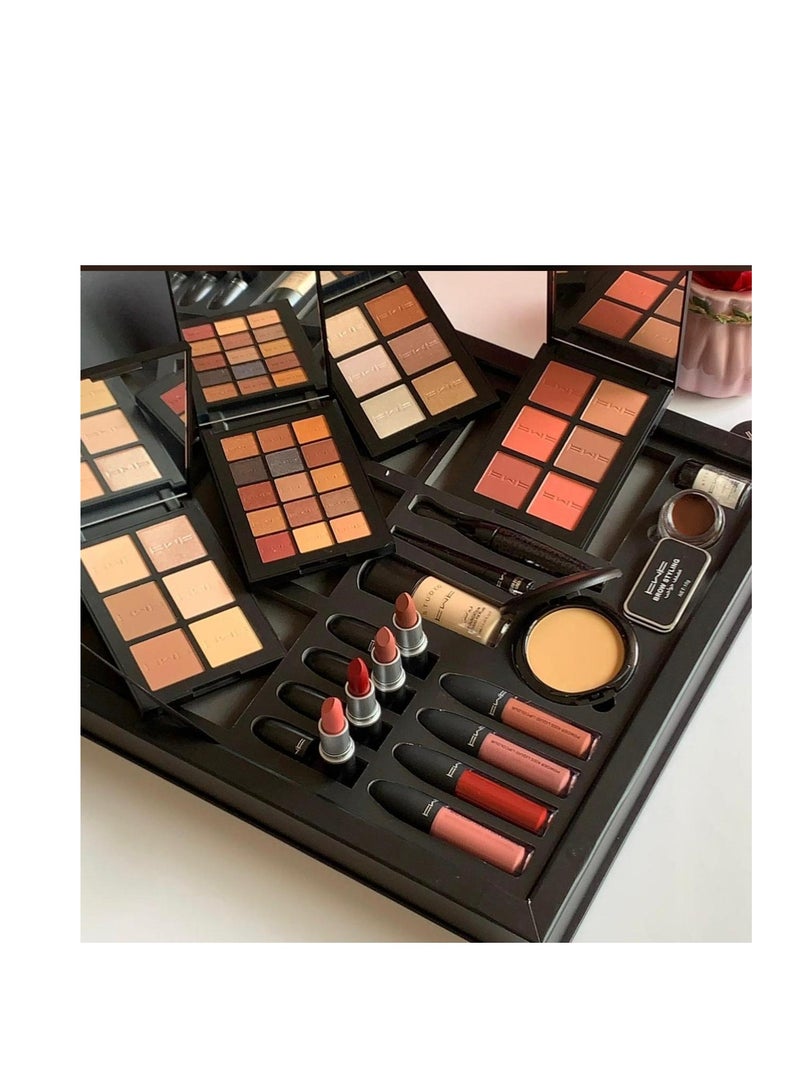 كيه دابليو كيه طقم مكياج يحتوي على 19 قطعه متعدده الالوان سهل الاستعمال - Image 1