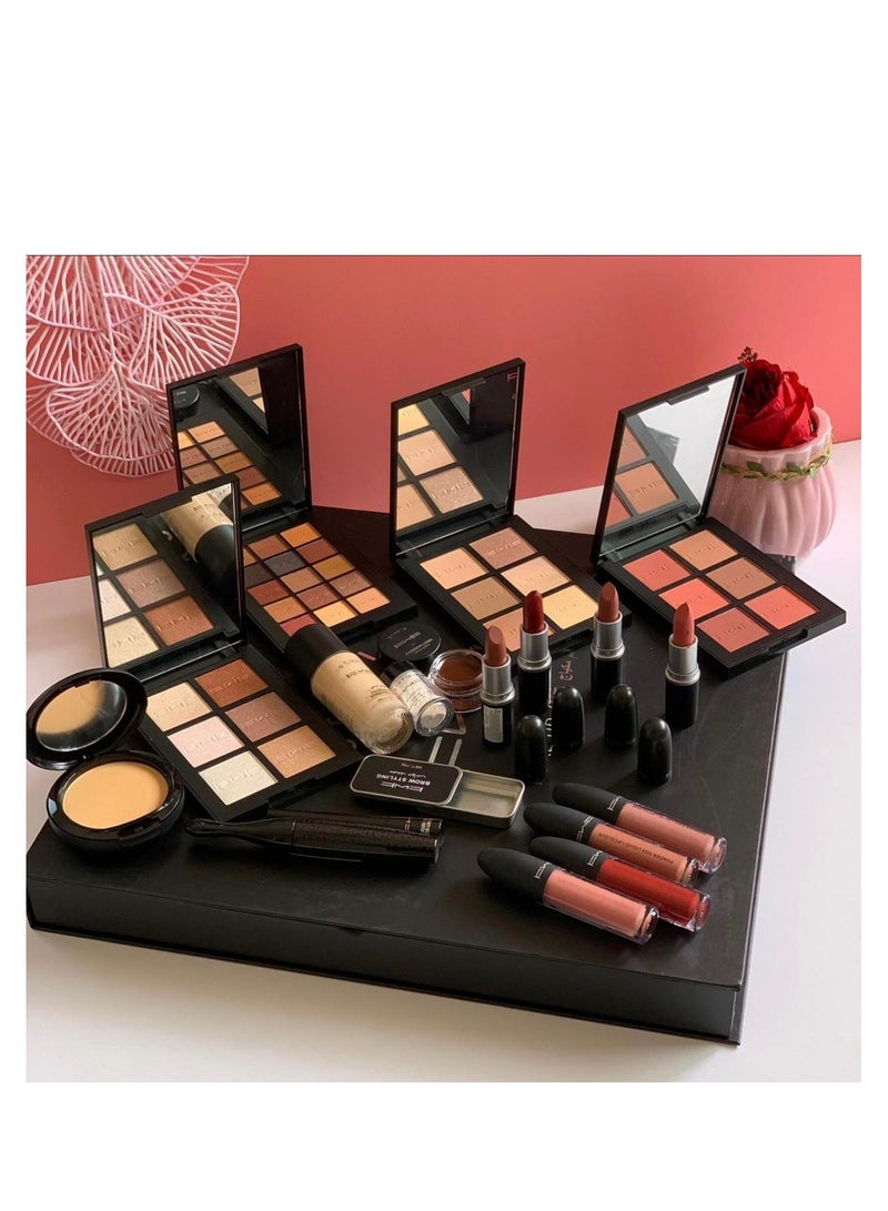 كيه دابليو كيه طقم مكياج يحتوي على 19 قطعه متعدده الالوان سهل الاستعمال - Image 2