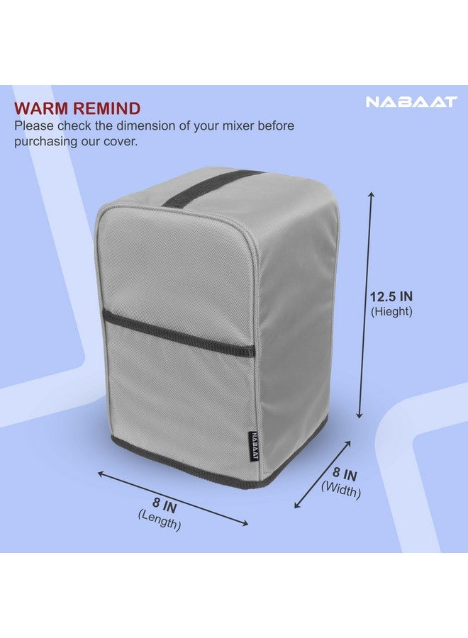 Nabaat Mixer Grinders Waterproof Dust Cover for Kitchen Table Top Standard Size, Light Grey (8”X 8”X 12.5”) - Image 2