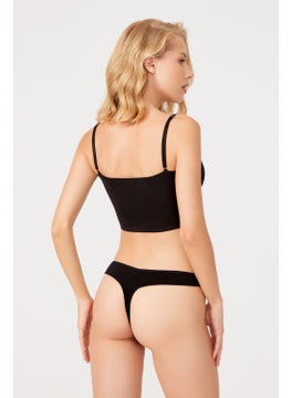 COTTONHILL Basic Cotton Lace Detailed Women's Thong 3 Pack Panties - 3  - Image 3