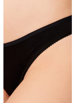 COTTONHILL Basic Cotton Lace Detailed Women's Thong 3 Pack Panties - 3  - Image 5