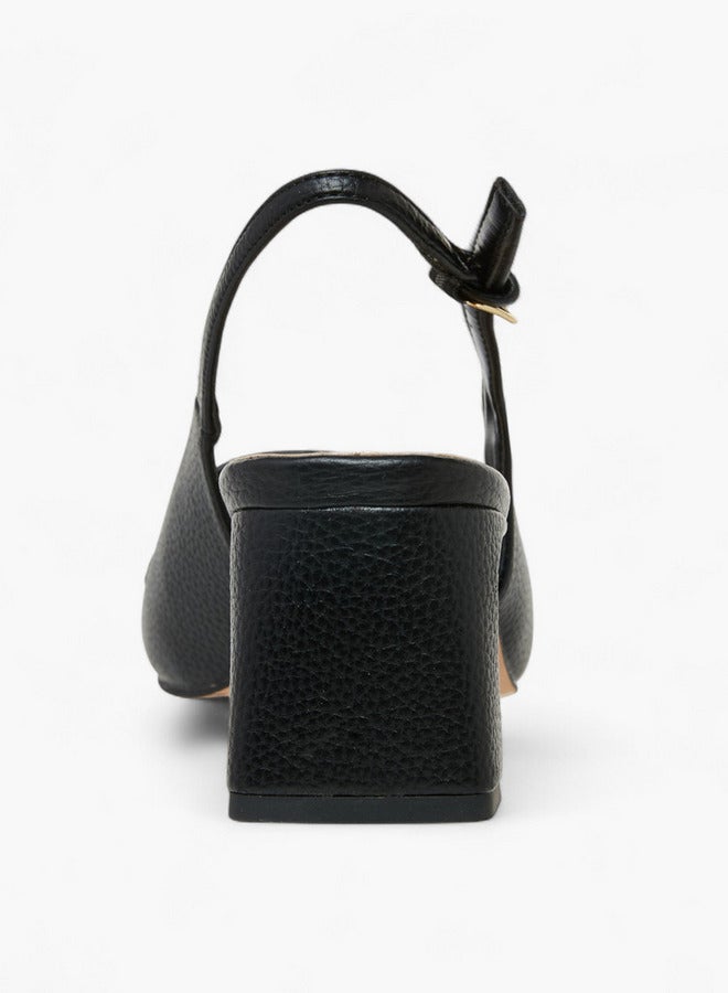 سيليست صنادل نسائية بحزام خلفي بلمسة معدنية وإبزيم - Image 5