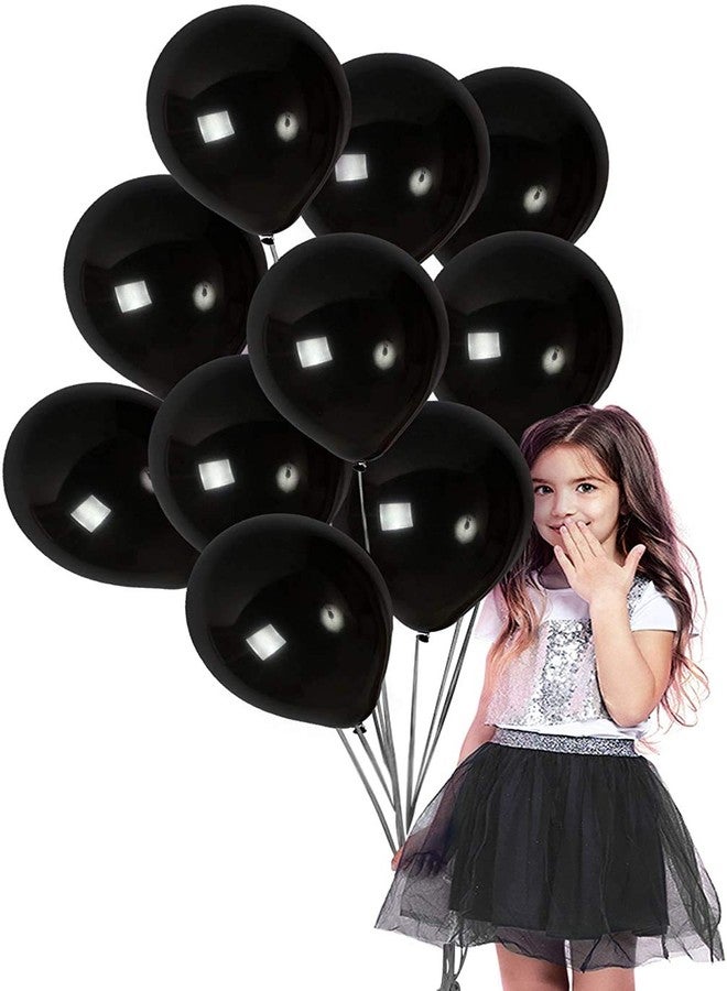 HEMITO Premium Metallic Latex Balloons Pack of 100 Black Balloons for Decoration (Black, Pack of 100 with Pump) - Image 4