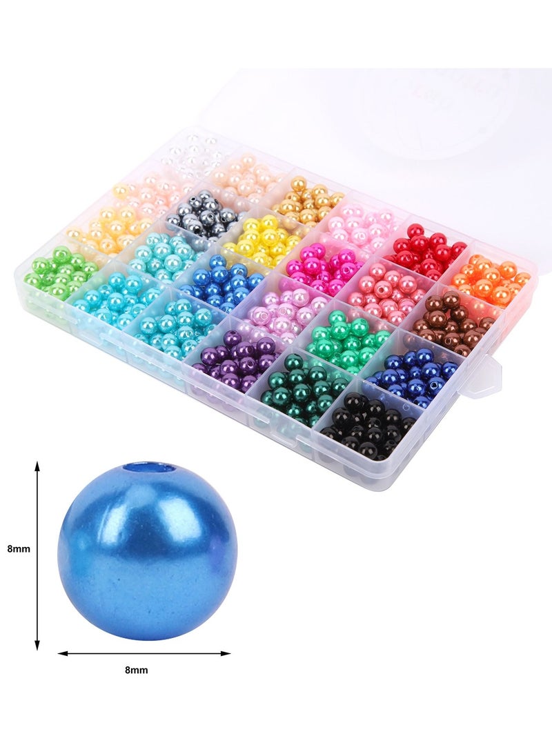 Grab Mantra - Multicolor Round Pearl Beads For Handicraft Jewelry, Necklaces, Bracelets, Handmade Household Craft - Image 1
