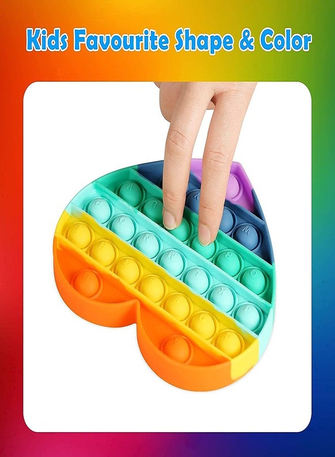 Tilak Venture® Pop it Set of 4 Pcs Toys for Kids Boys and Girls, Rainbow Push Pop Bubble Fidget Sensory Toy, Rainbow Popit Toy, Autism Popit Game Stress Relief Toys for Adults ((Set of 4 Pcs Pop it) - Image 4
