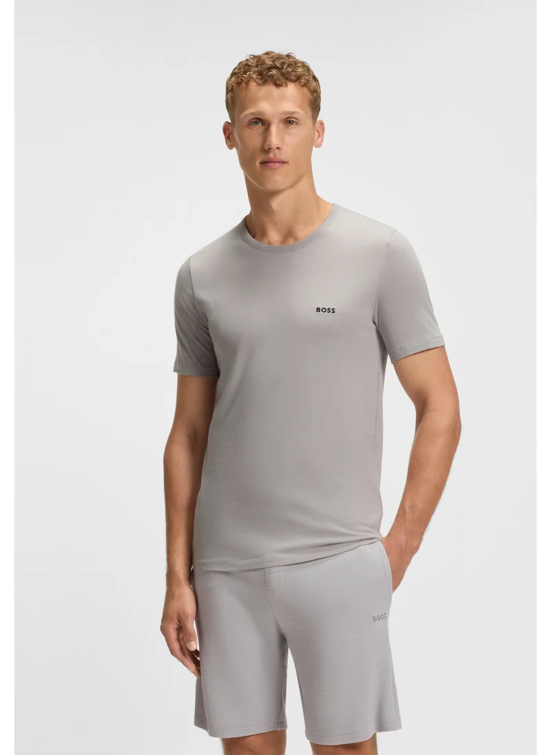 بوس Three-pack of cotton underwear T-shirts with logo embroidery