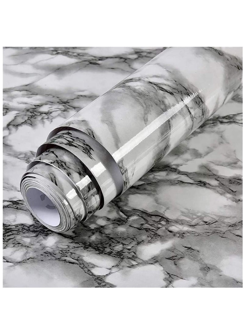 ورق جدران من الرخام الأبيض والأسود ورق جدران من الرخام - Image 1