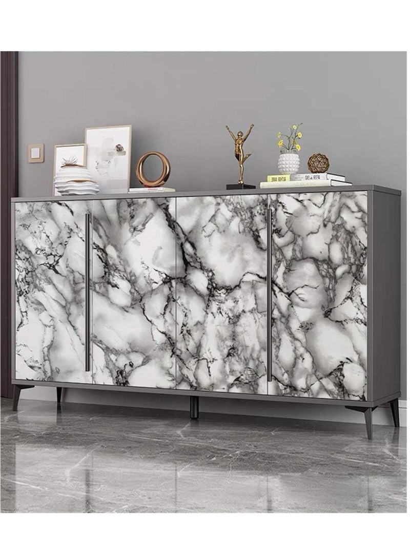 ورق جدران من الرخام الأبيض والأسود ورق جدران من الرخام - Image 4