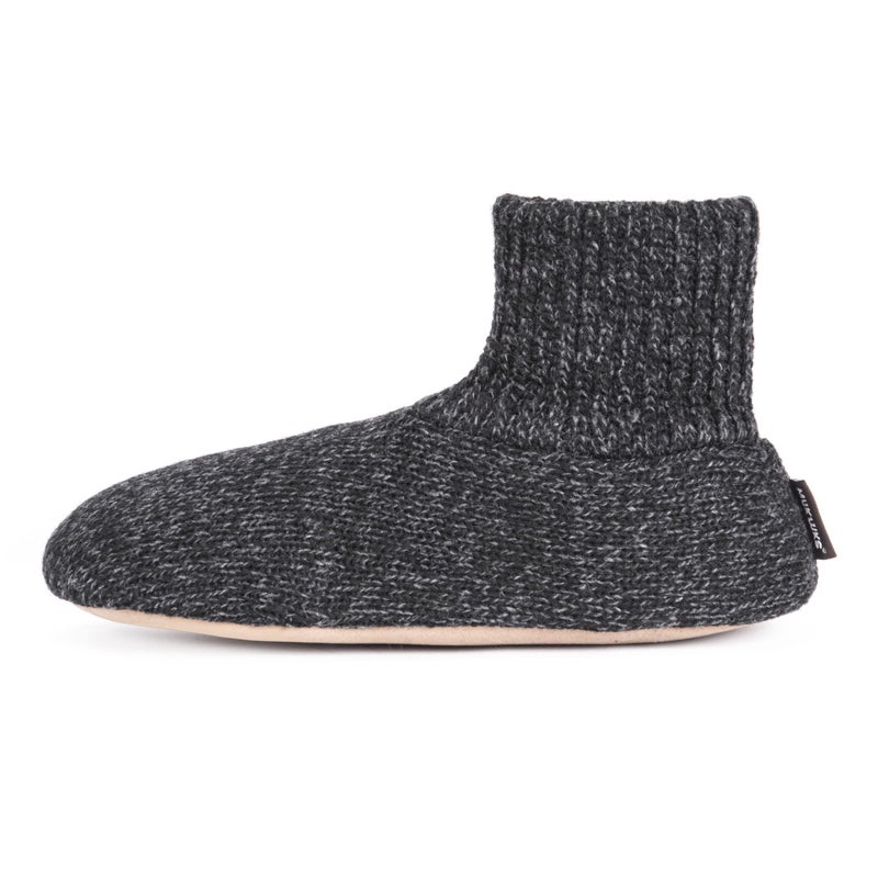 MUK LUKS Men's Morty Ragg Wool Slipper Sock, Black, 2X-Large - Image 5