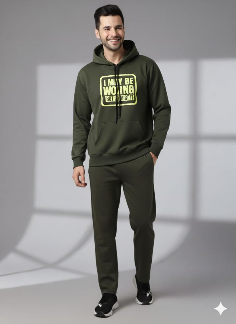 Mack Jonney Graphic Print Track Suit for men | Co-ord Set | Warm Fleece Tracksuit Set | Full Sleeve Hoodie-M4864 - Image 2