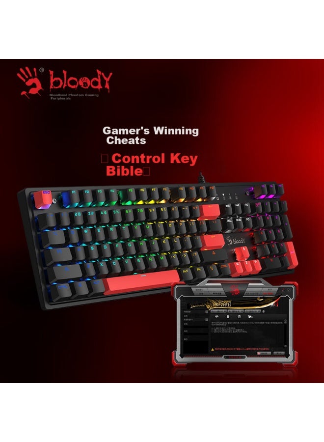 A4tech S510r Mechanical Keyboard, Wired High-end Gaming Peripheral, External For Computer And Laptop, Blood Hand Phantom Gaming Keyboard, 104 Keys, Rgb, Brown Switch - Image 5