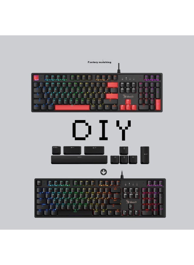 A4tech S510r Mechanical Keyboard, Wired High-end Gaming Peripheral, External For Computer And Laptop, Blood Hand Phantom Gaming Keyboard, 104 Keys, Rgb, Brown Switch - Image 4