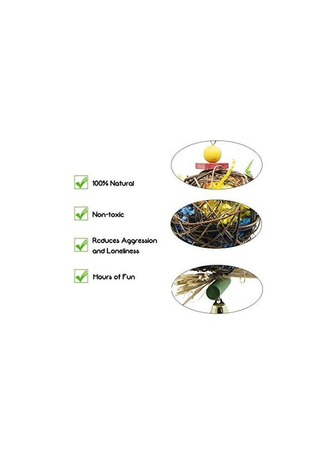 Generic 2 Pack Bird Chewing Toys Foraging Shredder Toy Parrot Cage Hanging Toy for Cockatiel Conure African Grey  - Image 3