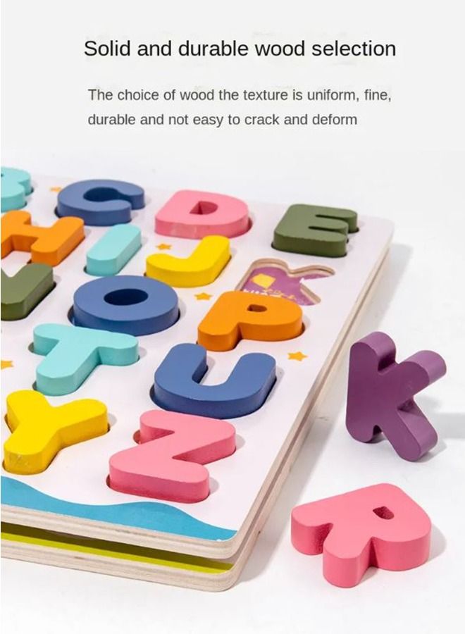 Filly Enlightenment Digital Letter Cognitive Matching Board Early Education Learning Three-dimensional Puzzle Children's Day Gift - Image 4