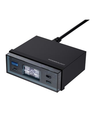 Power Hub Desktop Charging Station 65W GaN Charger / Universal Compatibility / x3 USB-C PD / x1 QC 3.0 - Black