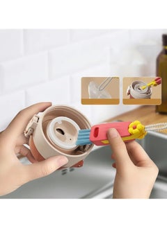 Mmmon 3PCS 3 in 1 Cleaning Brush,Cup Lid Crevice Cleaning Brush,Multi-Functional Bottle Cleaning Brushes  - Image 5
