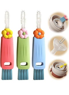 Mmmon 3PCS 3 in 1 Cleaning Brush,Cup Lid Crevice Cleaning Brush,Multi-Functional Bottle Cleaning Brushes  - Image 1