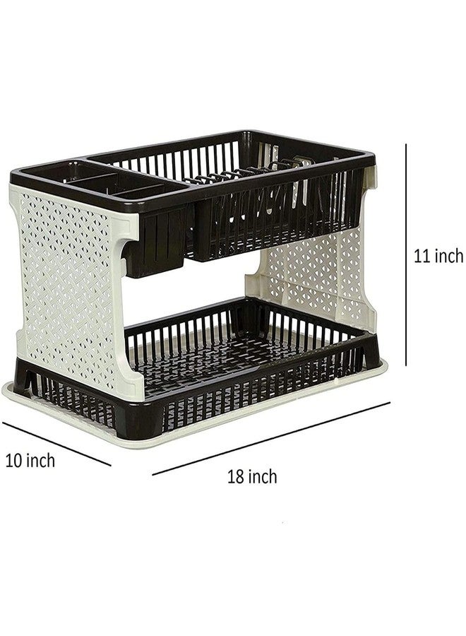 Dweezhet Kitchen Organizer Rack with Water Storing Tray/Dish Rack Utensil ABS Plastic Kitchen Rack - Image 2