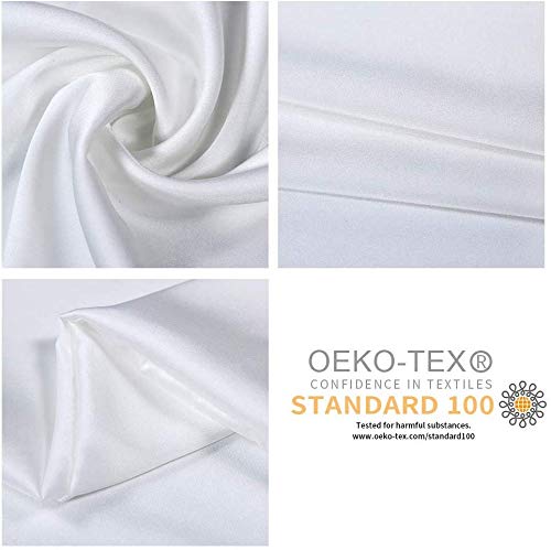 Jocoku Jocoku 100% Mulberry Silk Pillowcases Set of 2 for Hair and Skin and Super Soft and Breathable King Size Nature Silk Pillowcases (King  White)  - Image 5