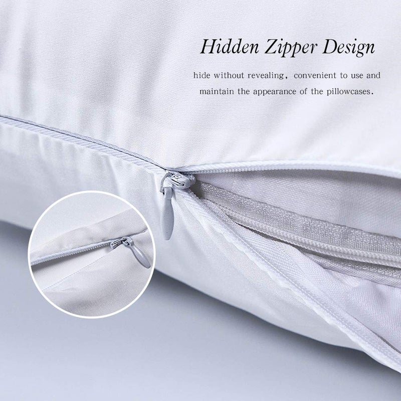Jocoku Jocoku 100% Mulberry Silk Pillowcases Set of 2 for Hair and Skin and Super Soft and Breathable King Size Nature Silk Pillowcases (King  White)  - Image 4