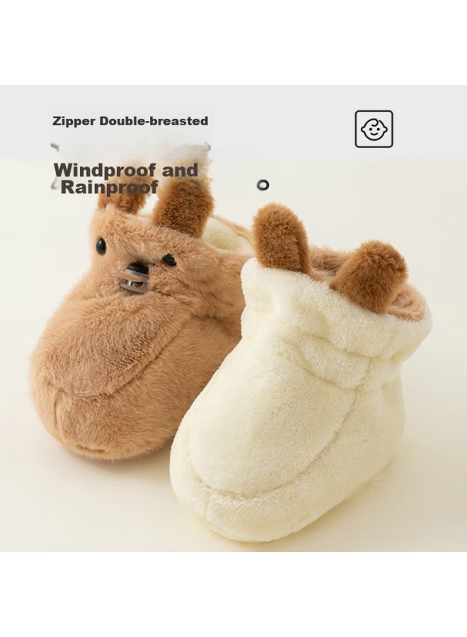 Babyprints Babyprints Baby Socks, Autumn And Winter Thick Fleece-lined Socks, Infant Warm Socks, Soft-soled Shoe Socks For Infants And Toddlers, Suitable For Outdoor Wear, Pink, Size 12  - Image 3