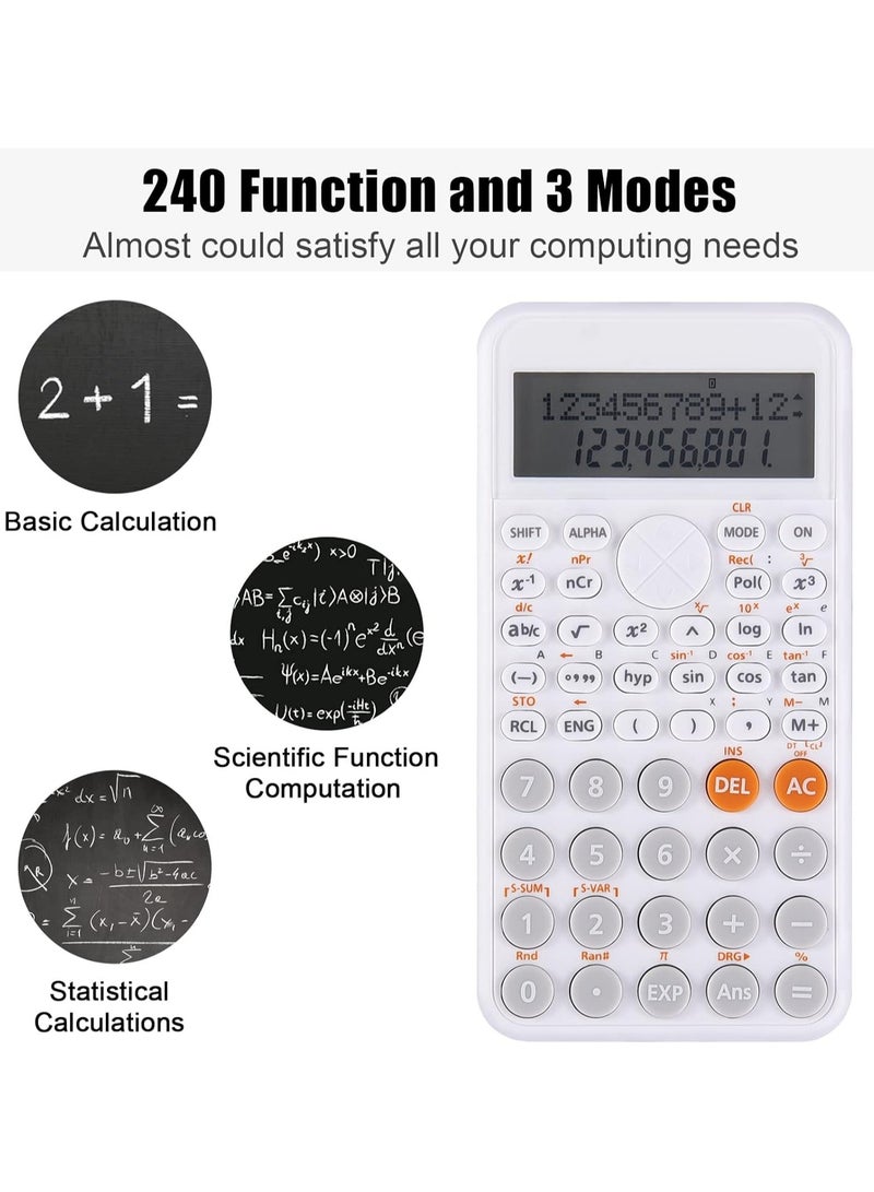 Zikra Scientific Calculator 2-Line Standard Scientific Calculator Cute Desk Accessories Portable and Cute School Office Supplies Suitable for Primary School to College Student Use - Image 5