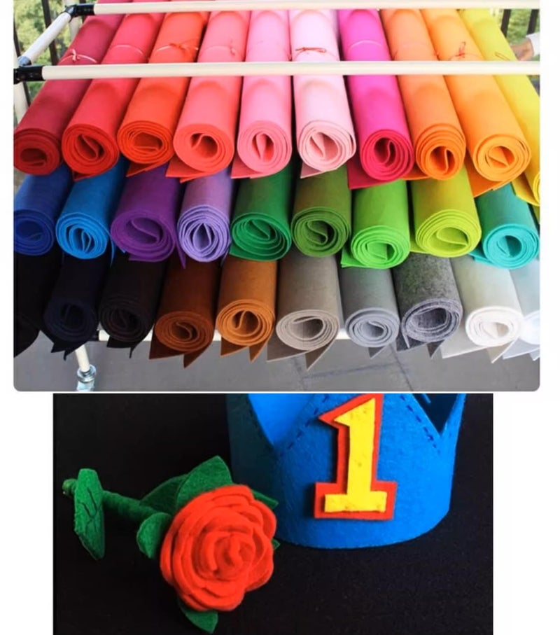 FOLGOS قماش فيelt أبيض ناعم 18"X 36"/ سمك 1.6 مم مادة خياطة باتورك كبيرة لفافة قماش حرفة بالياردة - Image 5