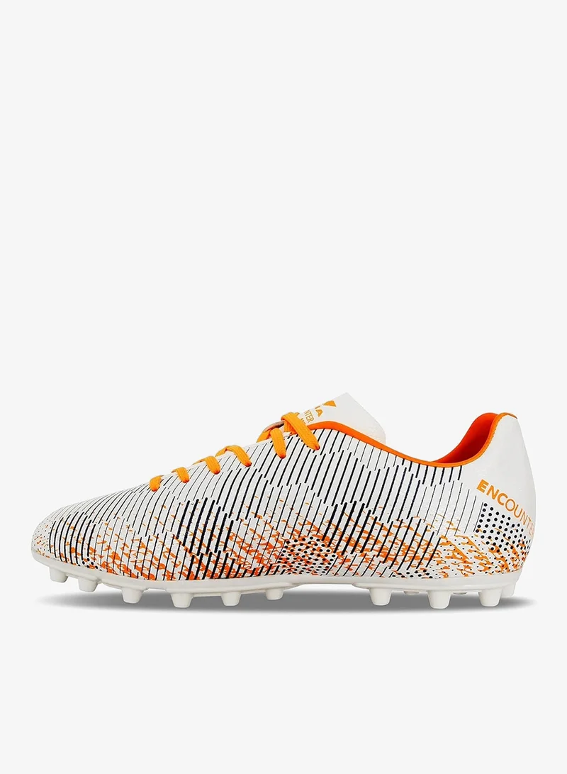 Men's Encounter MG Soccer Shoes - White and Orange
