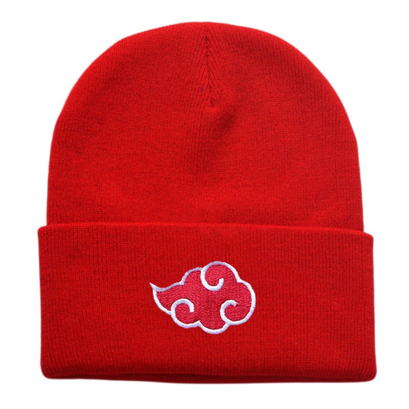 Naruto Cloud Knit Beanie Unisex Winter Warm Red 