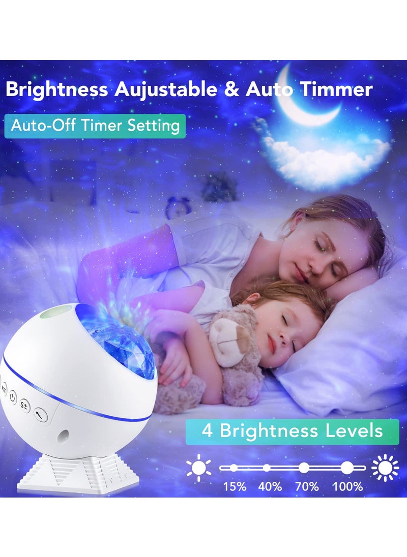 Alruht - Star Projector,  Galaxy Projector, 3 in 1 Night Light Projector with Remote Control, LED Nebula, Cloud, Moon, Super Silent, 360° Magnetic Base for Bedroom, Car, Party Decoration, Game Rooms - Image 1