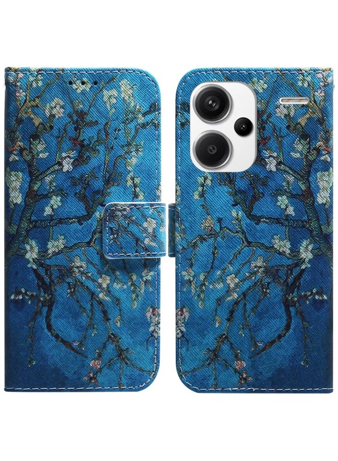 Case Cover For Xiaomi Redmi Note 13 Pro Plus 5G Coloured Drawing Flip Leather Phone Case Apricot
